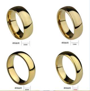 Tungsten Carbide Ring Gold Tone Engagement Wedding Bands Couple ring 
