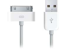 Apple Dock Connector to USB Cable for iPod (White)