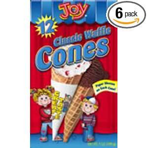 Joy Cone Waffle Jacketed Classic Cone, 12 Count (Pack of 6)  