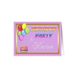  Karina Birthday Party Invitation Card Toys & Games