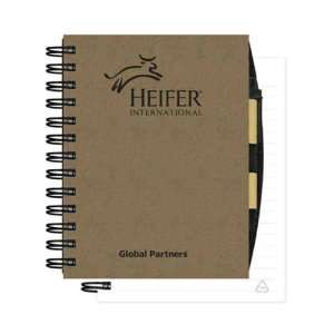   heavyweight 100% post consumer recycled journal with elastic pen loop