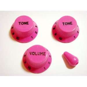   Knobs Set for Stratocaster Metric Pink Musical Instruments