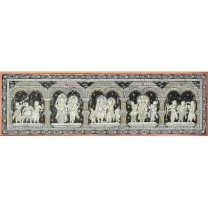  Trimurti Brahma Vishnu Mahesh   Water Color Painting on 
