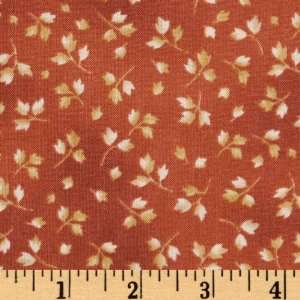  44 Wide Keiko Leaves Burnt Orange/Maize Fabric By The 