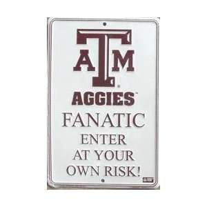  Texas A&M Aggies Metal Fanatic Sign *SALE* Sports 