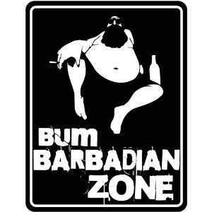  New  Bum Barbadian Zone  Barbados Parking Sign Country 
