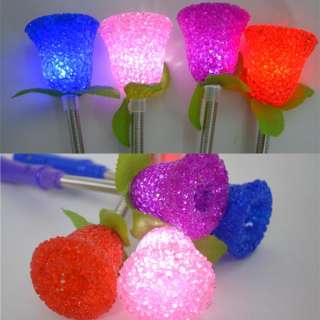 4pcs LED Flashing Stars/Rose Shape Glow Stick Wand Light Party Color 