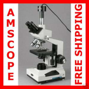 40 1600X TRINOCULAR COMPOUND MICROSCOPE + CARRYING CASE 013964470840 