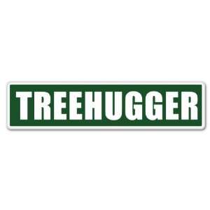  Treehugger tree forest preserve bumper sticker 8 x 2 