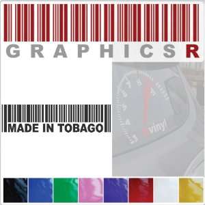 Sticker Decal Graphic   Barcode UPC Pride Patriot Made In Tobago A554 