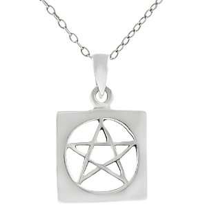  Sterling Silver Pentagram Necklace Jewelry