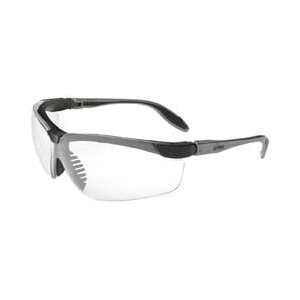   Slim Safety Eyewear, Pewter and Black Frame, Clear UV Extreme Anti Fog