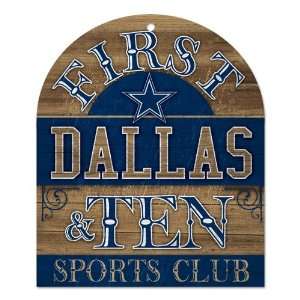  Dallas Cowboys Wood Club Sign 10x11 