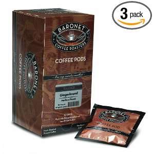 Baronet Coffee Gingerbread Medium Roast, 18 Count Coffee Pods (Pack of 