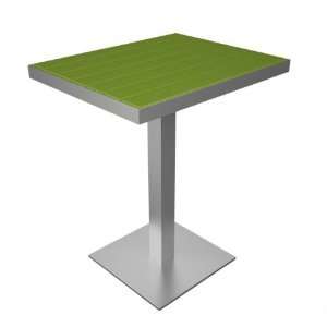  Recycled European Outdoor Pedestal Table   Electric Lime 