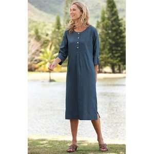  Cotton/Tencel Denim Henley Dress Just right for carefree 