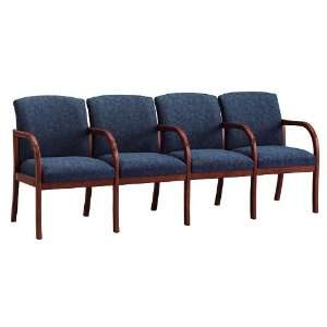  Transitional Fabric Four Seater with Center Arms Avon Navy 