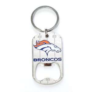  Denver Broncos Dog Tag Bottle Opener Keychain Sports 