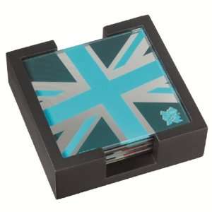 2012 Olympics Union Jack Mirrored Coasters Set of 4