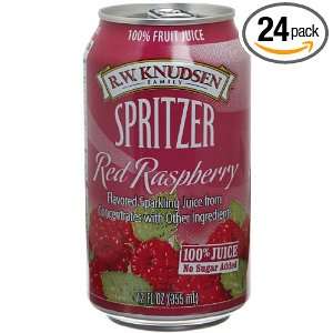 Knudsen Spritzer Red Raspberry, 12 Ounce Cans (Pack of 24)