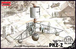 Roden 008  PKZ 2 Austro Hungarian WWI Helicopter 1/72  