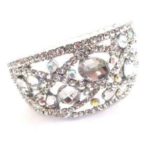 Le Neon Fashion Open Style Simulated Diamond Bangle Cuff Bracelet 2
