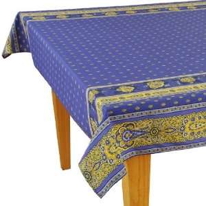  Bastid Blue Cotton Tablecloths 63 x 98 Rectangle