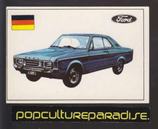 1971 FAMOUS CARS CARD #105 Ford 20M RS German Car Auto  