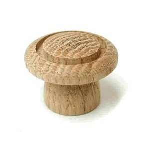  Oak Large Unfinished Knob 1 1/2 With Turned Groove K30 DP 