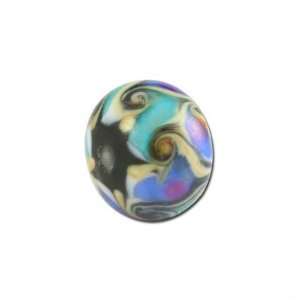  12mm Jewel Tone Swirl Rondelle Lampwork Beads Arts 