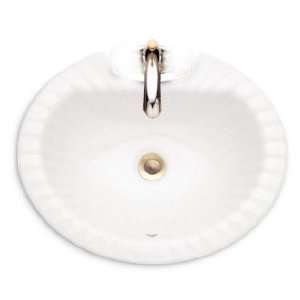   Drop In Vitreous China Bathroom Sink with Single Fa