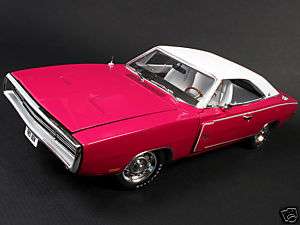 AUTOWORLD 118 SCALE PINK 1970 DODGE CHARGER R/T  