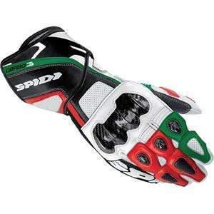  Spidi Carbo 3 Gloves   Medium/White/Green/Red Automotive