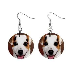  Jack Russell Puppy Dog 6 Button Earrings A0704 Everything 