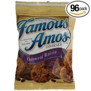 Famous Amos Oatmeal Raisin Cookies, 2 Ounce Bags (Pack of 96)  