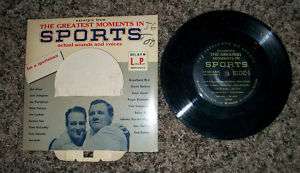 GREATEST MOMENTS IN SPORTS LP Record  