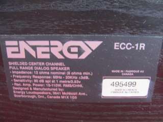 you are viewing a used energy ecc 1r shielded center channel speaker 