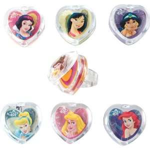  Disney Princess Lip Gloss Rings 7ct Toys & Games
