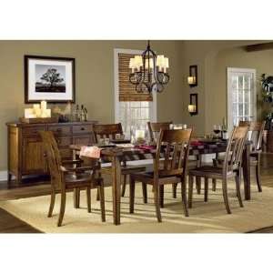  Rockport Leg Dining Table in Distressed Saddle Brown 