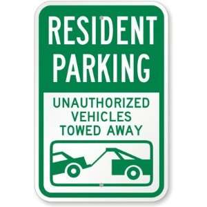   Away (with Car Tow Graphic) Diamond Grade Sign, 18 x 12 Office