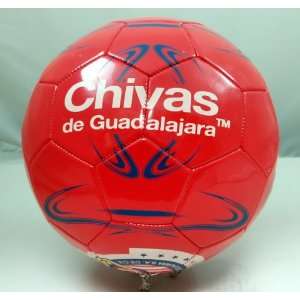  CHIVAS CURVY STRIPE OFFICAL SIZE 5 SOCCER BALL   RED 