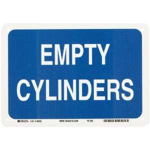   Blue Chemical and Hazardous Materials Sign, Legend Empty Cylinders