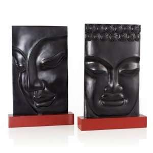 Buddha Face Sculpture Set   MOTIF Modern Living  Kitchen 