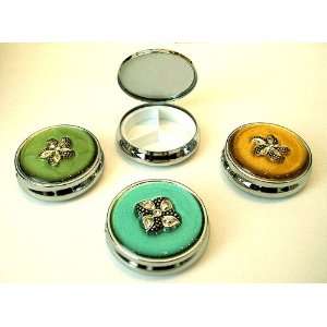  Boutique Decorative Sparkly Pillbox Green Health 