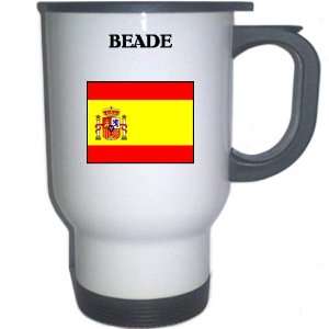  Spain (Espana)   BEADE White Stainless Steel Mug 