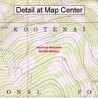  USGS Topographic Quadrangle Map   Beartrap Mountain 