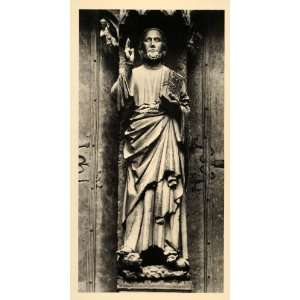  1937 Beau Dieu Resurrection Christ Sculpture Amiens Art 