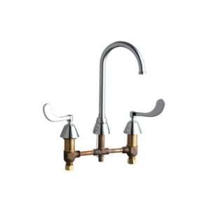 Chicago Faucets Gooseneck Widespread Facuet with Lever Handles 786 
