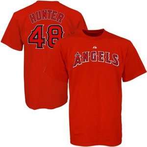 Torii Hunter (Anaheim Angels) Name and Number T Shirt (Red, X Large)