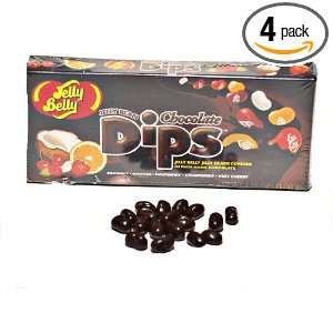 Jelly Belly Dark Chocolate Dips Five Flavors, 4.15 Ounce (Pack of 4 